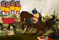 2soyjaks battle beard blood classical_art_parody flag glasses hanging historical horse morocco parody red_eyes spain subvariant:brunetto variant:bernd variant:chudjak // 2231x1527 // 4.5MB