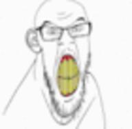 angry animated barneyfag blood bloodshot_eyes byonbyon clenched_teeth comic_sans content_aware don_turtelli glasses lol_kek_kek_lmao_lmao_lmao_xd_haha meltdown meta:low_resolution nosebleed open_mouth pointing pointing_at_viewer poyopoyo schizo schizophrenia soyjak stubble subvariant:feralrage subvariant:schizojak variant:feraljak variant:markiplier_soyjak wombo_ai yellow_teeth // 70x68 // 789.6KB