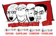 communism flag meta:tagme soyjak_party variant:chudjak variant:cobson variant:feraljak variant:soyak // 2038x1320 // 216.9KB