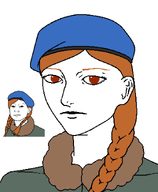 beret braids brown_eyes female ginger girl jacket subvariant:female_kuz variant:kuzjak white_background woman // 718x870 // 8.5KB