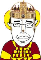 armor basil_ii byzantine byzantine-bulgarian_war christianity closed_mouth clothes crown emperor empire gold greece hair mediterrenean orthodox orthodox_church roman saint smile soyjak variant:chudjak // 466x677 // 204.9KB