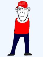 blue_pants cap clothes conservative ear full_body hat maga maga_hat red_shirt shoe subvariant:blobson subvariant:cobson_slim subvariant:leanson variant:cobson white_skin // 1625x2128 // 45.1KB