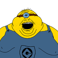 button china clothes despicable_me double_chin fatass glasses hair minion nipple no_beard one_eye shiny subvariant:fat_alicia suit teeth variant:alicia villain white_teeth yellow_skin // 900x900 // 51.5KB