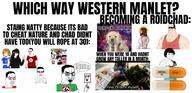 aspie christianity chud fit_(4chan) gigachud lesbian lifting mirror speech_bubble swastika text tren variant:chudjak // 2880x1401 // 478.9KB