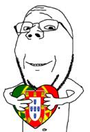 arm flag flag:portugal glasses hand heart holding_heart holding_object portugal smile soyjak stubble subvariant:chudjak_front subvariant:wholesome_soyjak variant:chudjak variant:gapejak // 699x1021 // 77.4KB