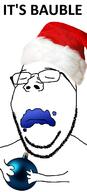 arm bauble closed_eyes closed_mouth frown hand holding_object santa_hat variant:gapejak // 600x1331 // 288.6KB