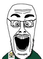 eyebrows eyes flag:rhodesia forehead_lines glasses mustache nose open_mouth rhodesia soyjak stubble teeth variant:cutejak // 437x599 // 21.1KB