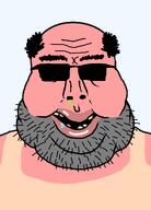 balding beard glasses subvariant:markiplier_amerimutt summer sunburn sunglasses variant:impish_soyak_ears variant:markiplier_soyjak // 736x1024 // 32.7KB