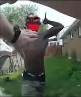 bloodshot_eyes blur body_cam crying distorted full_body grass holding_gun holding_object jartycuck jartynigger knife nigger police slopjak subvariant:chudjak_front subvariant:jartycuck underpants variant:chudjak white_skin // 626x745 // 514.4KB