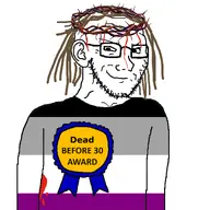 asexual award awards blood christianity jesus lgbt op_is_a_retarded_nigger_kike op_is_obsessed pride_flag smug_soyjak variant:soyak // 1200x1200 // 460.9KB
