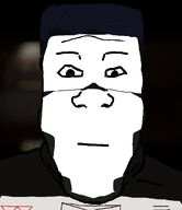 adler black_hair blank_face blurred_background chestplate game looking_at_you robot signalis subvariant:grinplier subvariant:neutralplier variant:markiplier_soyjak white_sclera // 1035x1200 // 93.0KB