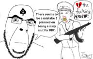 2soyjaks angry bbc blood bloodshot_eyes clenched_teeth closed_mouth clothes communism dig_the_fucking_hole firearm frown gem glasses gun hammer_and_sickle hat heart kgb kuz looking_at_you meme military_cap nazism neutral nigger queen_of_spades soyjak soyjak_party speech_bubble stubble subvariant:feralrage swastika tattoo text variant:carterjak variant:cobson variant:feraljak variant:kuzjak yellow_teeth // 1170x738 // 440.9KB
