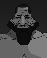 beard buff caricature closed_mouth giga gigachad grey_skin hair muscles nas:gigachad sleek_n_tears subvariant:gigagool tony_soprano variant:gabagool