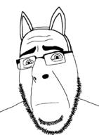 cat_ear closed_mouth ear frown glasses soyjak stubble variant:cobson // 775x1054 // 39.1KB