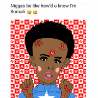 africa afro big_forehead big_head bleached blush bwc bwc_only ear earring emoticon eyebrows eyelashes flag:somalia hair hand horny lips lipstick meme nails queen_of_hearts sissy slut somali somalia somaliland soyjak subvariant:female_cobson swastika tattoo text variant:cobson // 1628x1626 // 1.0MB