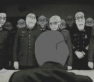 adolf_hitler arm black_and_white closed_mouth downfall_(movie) epaulettes glasses hand medal military military_uniform multiple_soyjaks nazism neutral stubble subvariant:neutralplier subvariant:wholesome_soyjak variant:chudjak variant:gapejak variant:markiplier_soyjak variant:nojak variant:soyak // 1080x945 // 711.4KB