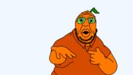 big_lips double_chin eyebrows fat froot hand head leaf obese orange_skin showing_something stubble surprised sweating sweaty transparent_background variant:nopejeet wrinkles // 1703x954 // 41.5KB
