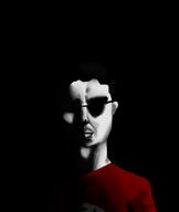 art dark drawing glasses meta:tagme red_shirt shadow variant:chudjak // 2556x3036 // 895.3KB