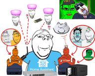 are_you_soying_what_im_soying arrow bloodshot_eyes clothes computer crossed_arms crying esp32 federal_bureau_of_investigation glowing home_assistant kea_dhcp lightbulb looking_at_each_other mini_pc mqtt network_attatched_storage network_switch networking nginx no_more_brother_wars noose opnsense proxmox sitting smile subvariant:chudjak_front subvariant:wholesome_soyjak sweating technology tongue tshirt unbound variant:bernd variant:chudjak variant:cobson variant:feraljak variant:gapejak variant:impish_soyak_ears variant:markiplier_soyjak white_background wifi zigbee // 1400x1126 // 1.4MB