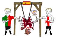 3soyjaks blood bloodshot_eyes brother chud death ear england flag flag:portugal flag:spain flag:spanish_empire flag:united_kingdom glasses gore guts hispanic hispanidad hispanimutt irl irl_background latino mexico mutt obsessed_brimstone portugal rope south_america spanish subvariant:impish_amerimutt subvariant:muscular_chud torture tranny trans_flag trend:aryan troon tsd united_kingdom variant:bernd variant:chudjak // 2574x1711 // 523.1KB