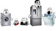 5soyjaks appliance baby dishwasher ear fridge furniture glasses microwave open_mouth soyjak stubble technology toaster variant:chugsjak variant:impish_soyak_ears variant:markiplier_soyjak2 variant:nojak washing_machine // 1944x1090 // 562.2KB