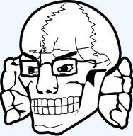 angry glasses nazism skull skull_and_bones teeth template totenkopf transparent_background variant:chudjak // 1571x1608 // 62.8KB
