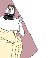 ack arm brown_hair closed_eyes ear hair hand meta:nas open_mouth soyjak suicide tongue tranny variant:ub3rdeathjak yellow_teeth // 902x1003 // 35.9KB