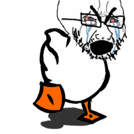 animated big_eyebrows crying dance duck ext=gif eyebrows mouth_open open_mouth red_eyes selfish selfish_little_fuck variant:cryboy_soyjak walking // 735x1078 // 957.0KB