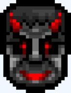 black_sclera demo_horns demon five_nights_at_cobson's glasses grey_skin hair horn icon looking_at_you pixel_art red_eyes red_teeth smile transparent_background variant:chudjak white_skin // 211x278 // 7.6KB