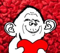 beautiful ear hair heart holding_object love smile soujak soyjak stubble sweet teeth valentine variant:Jeggy_Jim variant:impish_soyak_ears variant:jimson wholesome // 800x714 // 478.6KB