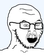 angry glasses looking_at_you merge mustache open_mouth soyjak stubble variant:feraljak variant:soyak // 483x600 // 49.7KB