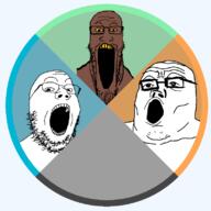 3soyjaks black_skin franklin_clinton glasses grand_theft_auto grand_theft_auto_v michael_de_santa open_mouth soyjak soyjak_trio stubble trevor_philips variant:gapejak variant:markiplier_soyjak variant:tony_soprano_soyjak video_game yellow_sclera yellow_teeth // 800x800 // 130.9KB