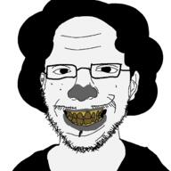 BiggityBiggityBoo afro clothes mustache r_terra roos_terra rotten_teeth variant:terrajak variant:unknown white_skin yellow_teeth // 1863x1863 // 62.7KB