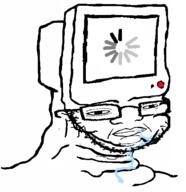 artist:doedoedoe brainlet buffering computer downs_syndrome dumb glasses idiot loading monitor retard retarded smile stubble stupid subvariant:spedjak variant:soyak // 546x565 // 59.3KB