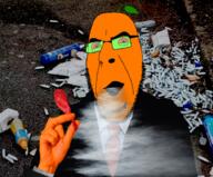 balloon bloodshot_eyes clothes froot irl_background nitrous open_mouth smoke soyjak stubble suit variant:cobson // 912x753 // 1.2MB