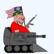 ak-47 amerimutt artist:isaacar8 gun guns helmet jews judaism machine machine_gun mcdonalds side_profile subvariant:impish_amerimutt tank united_states variant:impish_soyak_ears vehicle zionism // 1454x1450 // 262.5KB