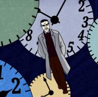 ben_10 big_lips clock clothes doctor_who drawn_background full_body glasses hair looking_at_you parody subvariant:chudjak_front time variant:chudjak // 1476x1472 // 2.4MB