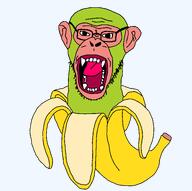 banana brainrot chimpanzee chimpanzini_bananini glasses italian_brainrot open_mouth peeled stubble variant:monkeyjak // 1545x1534 // 37.1KB