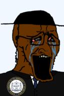 bloodshot_eyes brown_skin clothes crying distorted glasses hat jewish_nose judiasm kike naacp nigger open_mouth stretched_mouth stubble suit variant:soyak // 500x750 // 44.7KB