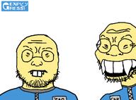 2soyjaks asian blue_jumpsuit china g-express glasses jumpsuit logo stubble teeth variant:soyak variant:soykio_kid yellow_skin zipper // 1082x800 // 66.8KB