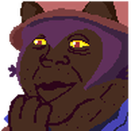 brown_skin cat_ear clothes hair hat jimbo_(namefag) jimbo_(user) jimbrap lips meta:namefags niko_(oneshot) oneshot pixel_art series:jimbo_emotes variant:alicia yellow_sclera yellow_teeth // 97x97 // 1.5KB