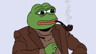 amphibian clothes frog grey_background nas:pepe pepe pepe_the_frog pipe smoke smoking smoking_pipe subnas:raucher sweater upper_body // 1278x720 // 30.4KB