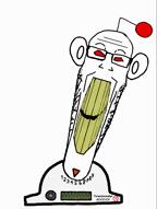 antenna clenched_teeth ear glasses moving_head orange_eyes reddit robot soyjak stretched_mouth stubble text thrembo thrembometer variant:markiplier_soyjak video yellow_teeth // 1150x1532, 10s // 35.2MB