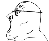 fat forehead_lines glasses looking_to_the_left mouth_open nose series:sidejaks subvariant:tony_side variant:tony_soprano_soyjak // 714x600 // 23.0KB