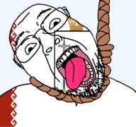 ack dead flag flag:mari_el glasses hanging mari_el noose open_mouth rope russia soyjak stubble suicide tongue transparent_background variant:bernd // 768x719 // 69.9KB