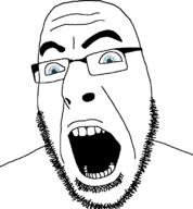 a10_eyes excited glasses open_mouth soyjak stubble variant:cobson // 721x776 // 43.4KB