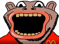 amerimutt bald beard big_eyes eyes front mcdonalds omg open_mouth sees_something subvariant:impish_amerimutt tooth variant:impish_soyak_ears white_background // 800x600 // 133.3KB