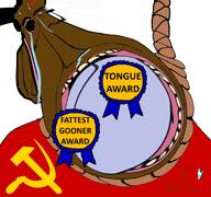 award bloodshot_eyes commie_pedo_troon communism distorted hammer_and_sickle hanging mutt nigger shitskin slopjak subvariant:chudjak_front variant:chudjak // 768x719 // 306.5KB