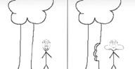 beaver bite comic eating full_body glasses open_mouth smile soyjak stickman stubble tree variant:bernd wood // 1194x610 // 147.2KB
