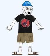 cap cargo_shorts clothes commie communism cuck cuckold glasses hat i_like_to_watch leftist leftypol libtard open_mouth sandals soyboy soyjak stubble variant:soyak // 970x1080 // 224.6KB